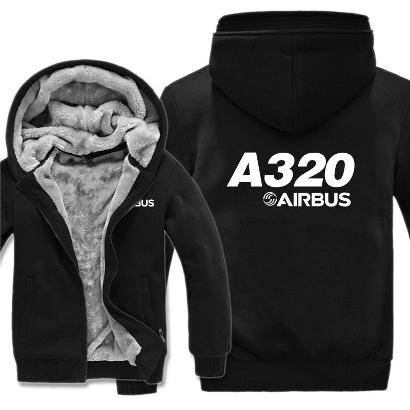 Airbus A320 Hoodies Men Fashion Coat Pullover Fleece Liner Jacket Plane Pilot 320 Airbus Sweatshirts Hoody
