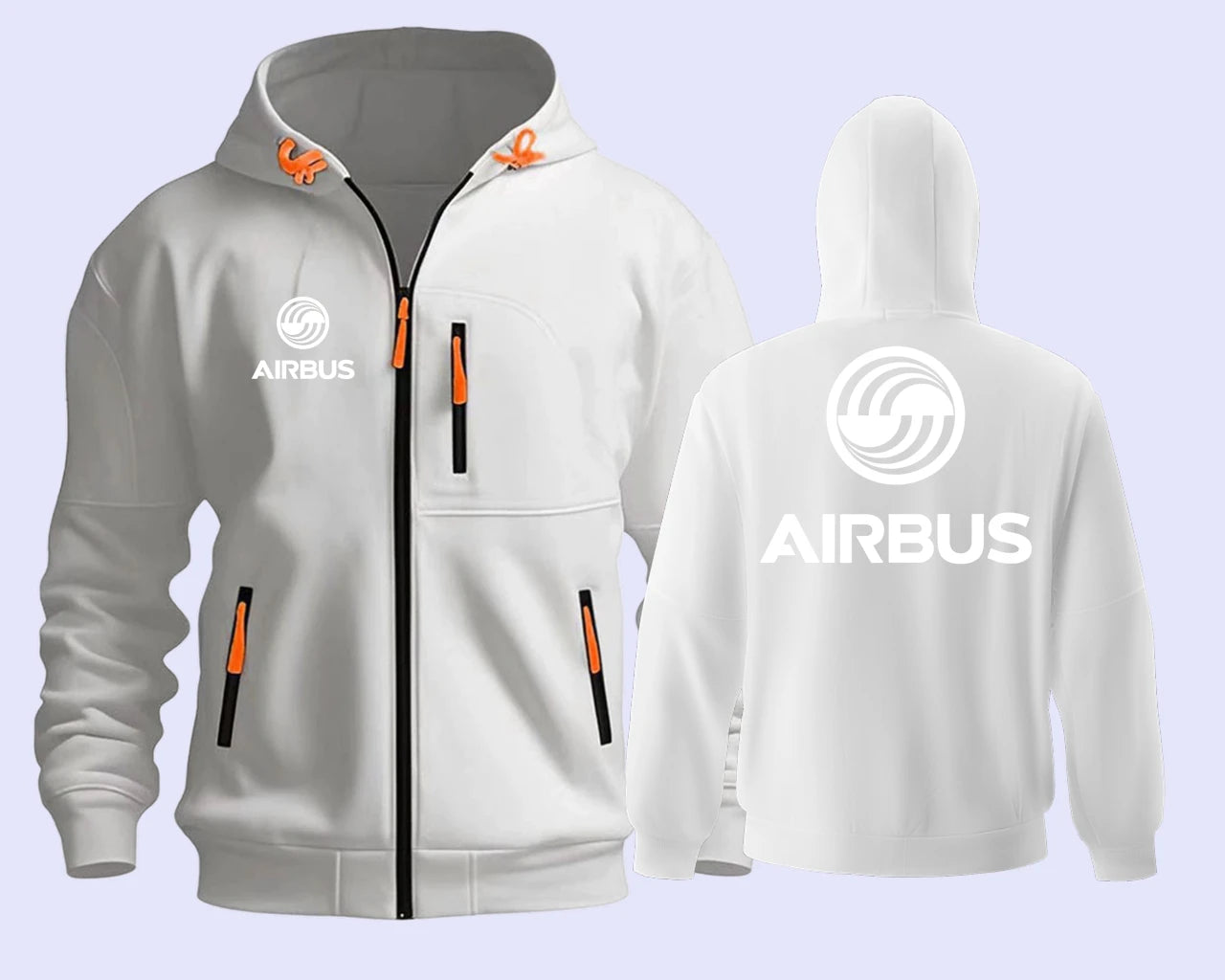Airbusfan A320 AIRBUS AVIATION Flight Sports Sweatshirt Cardigan Hooded Jackets Cardigan Hooded Sweatshirts Baseball Jacket