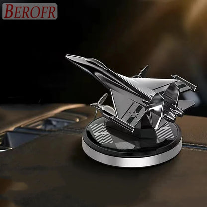 Car Air Freshener Fighter Aeroplane Perfume Solar Power Plane Diffuser Aluminium Airplane Fragrance Aircraft Dashboard Parfum
