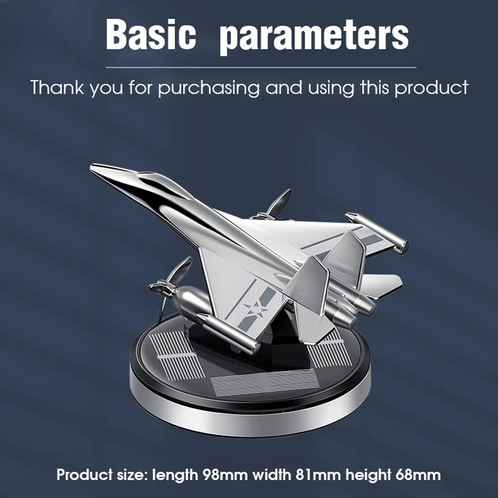 Car Air Freshener Solar Propeller Fighter Aromatherapy Car Interior Decoration Accessories Car Rotating Aromatherapy Perfume