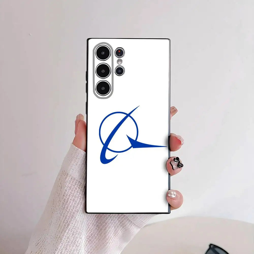 Cool The B_Boeing Design Phone Case for Samsung Galaxy S25 S24 S23 S22 S21 S20 Ultra Plus Shockproof Frosted Soft Cover Funda