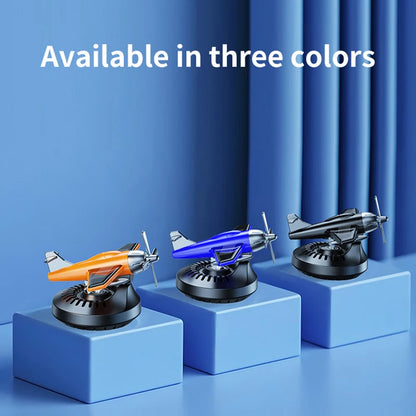 New solar powered rotating aircraft car fragrance car perfume seat accessories car interior perfume decoration