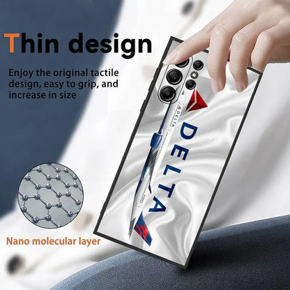 A-Airbus Logo Phone Case For Samsung Galaxy S25 S24 S23 S22 S21 S20 Ultra Plus Shockproof Anti-Slip Frosted Soft Cover Funda