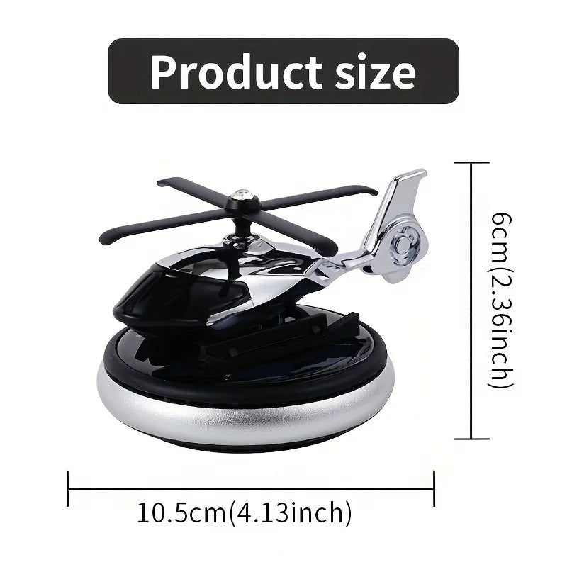Unscented No fragrance DIY Perfume diffuser helicopter car air freshener solar power rotating decoration ornament dashboard men