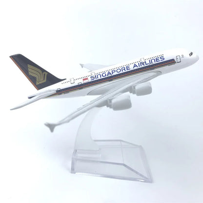 16CM A380 Series airplane kit Alloy Metal Diecast Airplanes Toy Airbus 380 plane model for Collection Gift