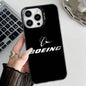B-BoeingS 777 Top Airplane  Phone Case For iPhone 17,16,15,14,13,12,11,Pro,Max,Plus,E,Air,Mini Black IMD Cover
