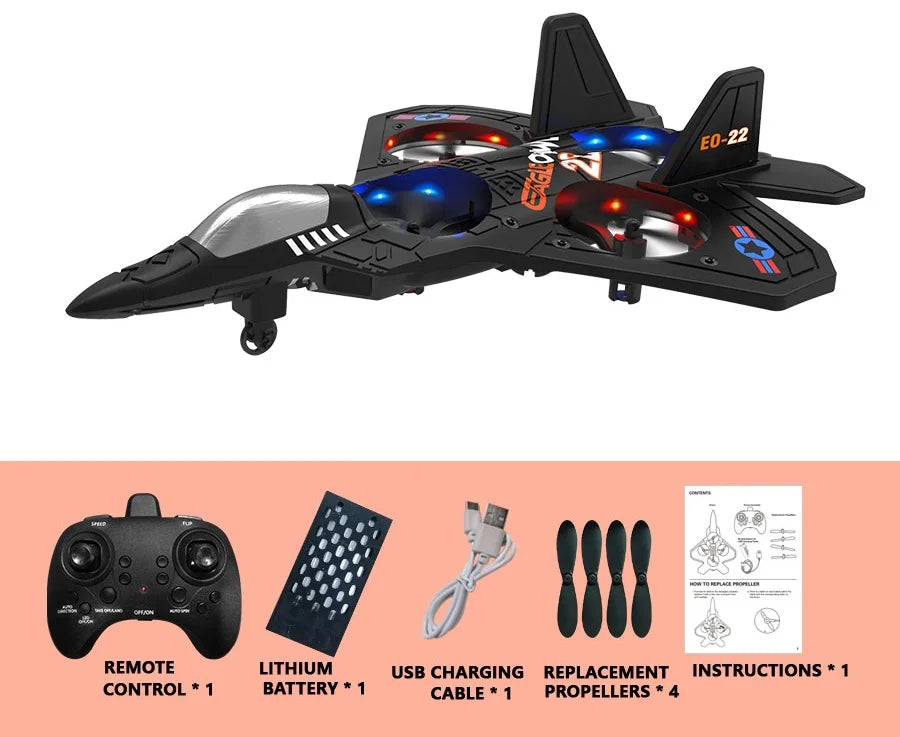 2.4G 6CH RC Plane 6-Axis Gyro 360 Flip Stunt Radio Control Aircraft EPP Fixed-wing Drone
