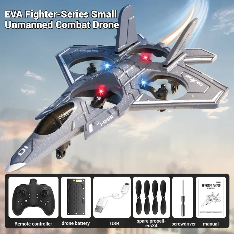 2.4G RC Aircraft with Camera Missile Launch Remote Control Helicopter Fighter Jet EVA Airplane EPP Foam Plane Toys For Kids Gift