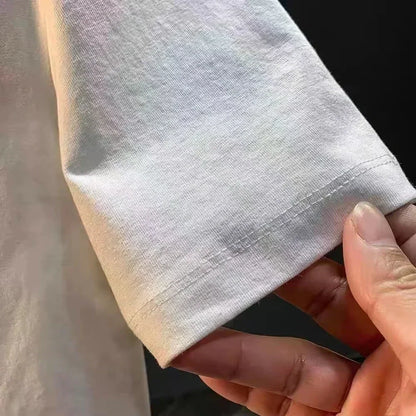 Men Cotton Crew Neck T-Shirt with Airplane Evolution Print Casual Sporty All-Season Short Sleeve