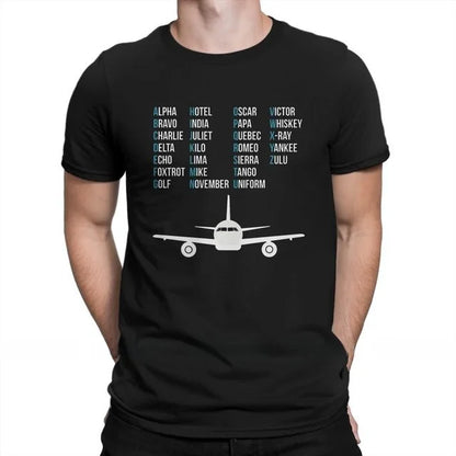 Aviation Lover Phonetic Bet irt Airplane Pilot Gift Cusizable Design Hand-Painted T-shirt for Men And Women