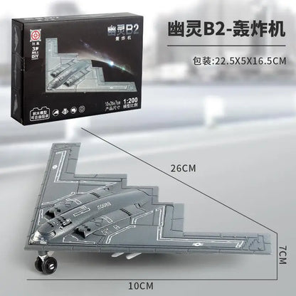 1:200 Creative Military Series Building Blocks The B2 Ghost Stealth Bomber Fighter Model Home Decor Toys For Kids Christmas Gift