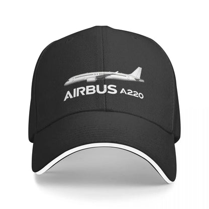 Airbus A220 Baseball Cap Spring Airliner Print Hip Hop Hip Hop Hats High Quality Couple Vintage Design Baseball Caps