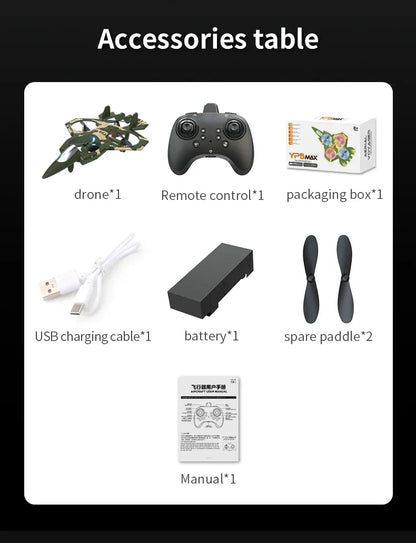 Stunt Light Remote Control Aircraft Four Channel Hovering High Altitude Rolling Special Effects Fighter Four Axis UAV