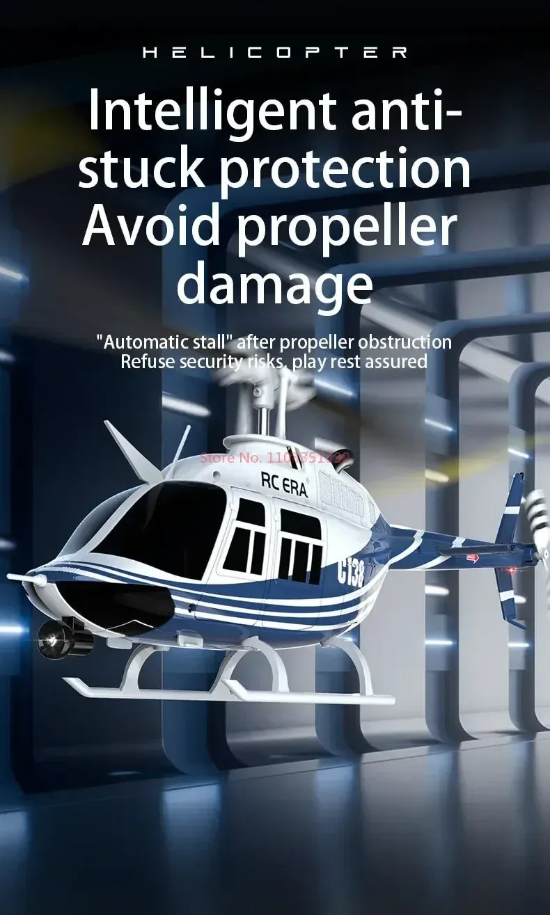 RC ERA C138 BELL 206 Jet Ranger 6-axis Gyro Stabilized Altitude Hold 4ch RC Helicopter Aircraft Hobby for Adults -RTF