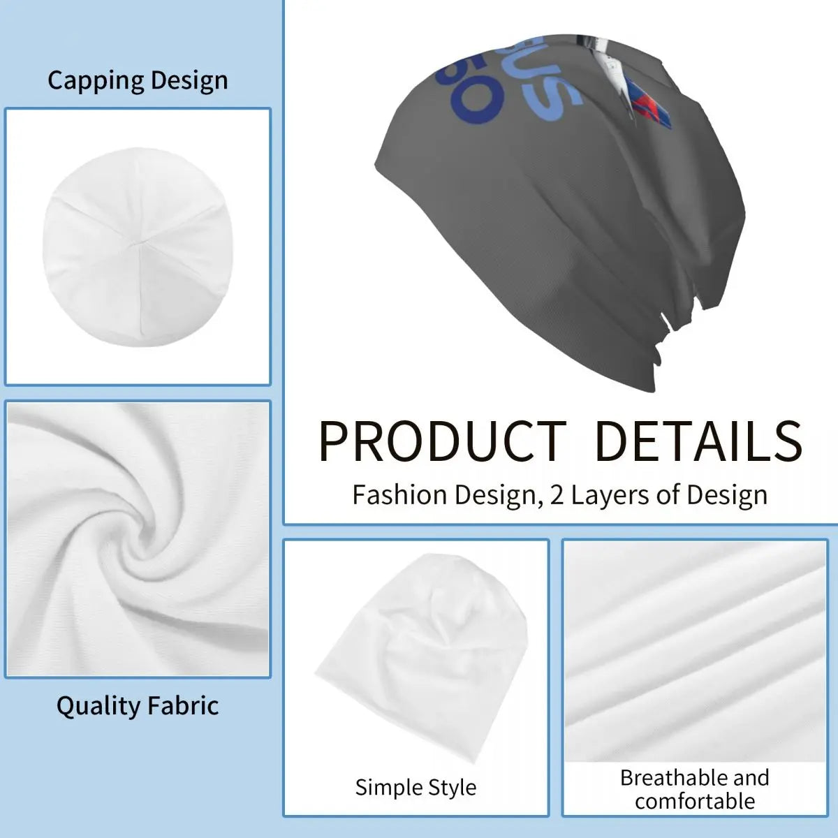 New Airbus Beluga A350 Warm Knitted Cap Fashion Bonnet Hat Autumn Winter Outdoor Beanies Hats for Men Women Adult