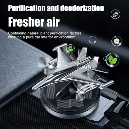 Car Air Freshener Solar Propeller Fighter Car Interior Decoration Accessories Long-lasting Fragrance Car Interior Decorations