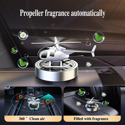 Car Air Freshener Solar Helicopter Modeling Automobile Perfume Car Interior Accessories Propeller Rotating Auto Perfume Diffuser