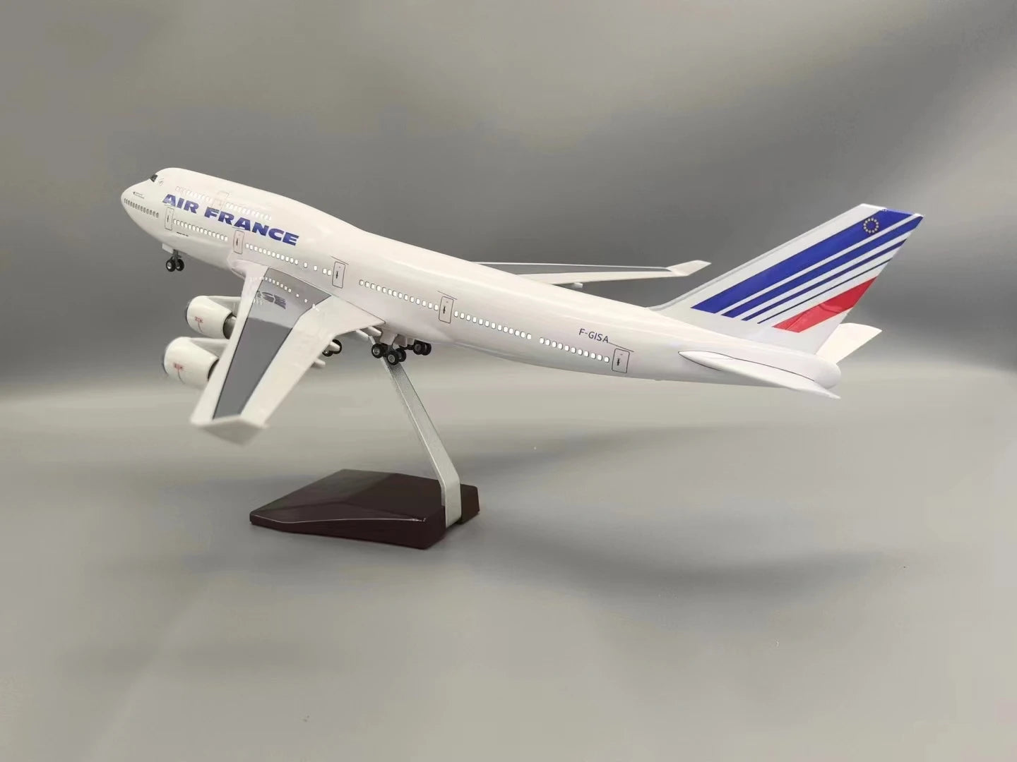 47 CM B747 Model AIR France Airlines With Resin Toy Aircraft Plane Model With Wheels