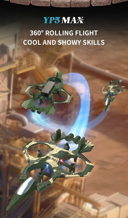 Stunt Light Remote Control Aircraft Four Channel Hovering High Altitude Rolling Special Effects Fighter Four Axis UAV