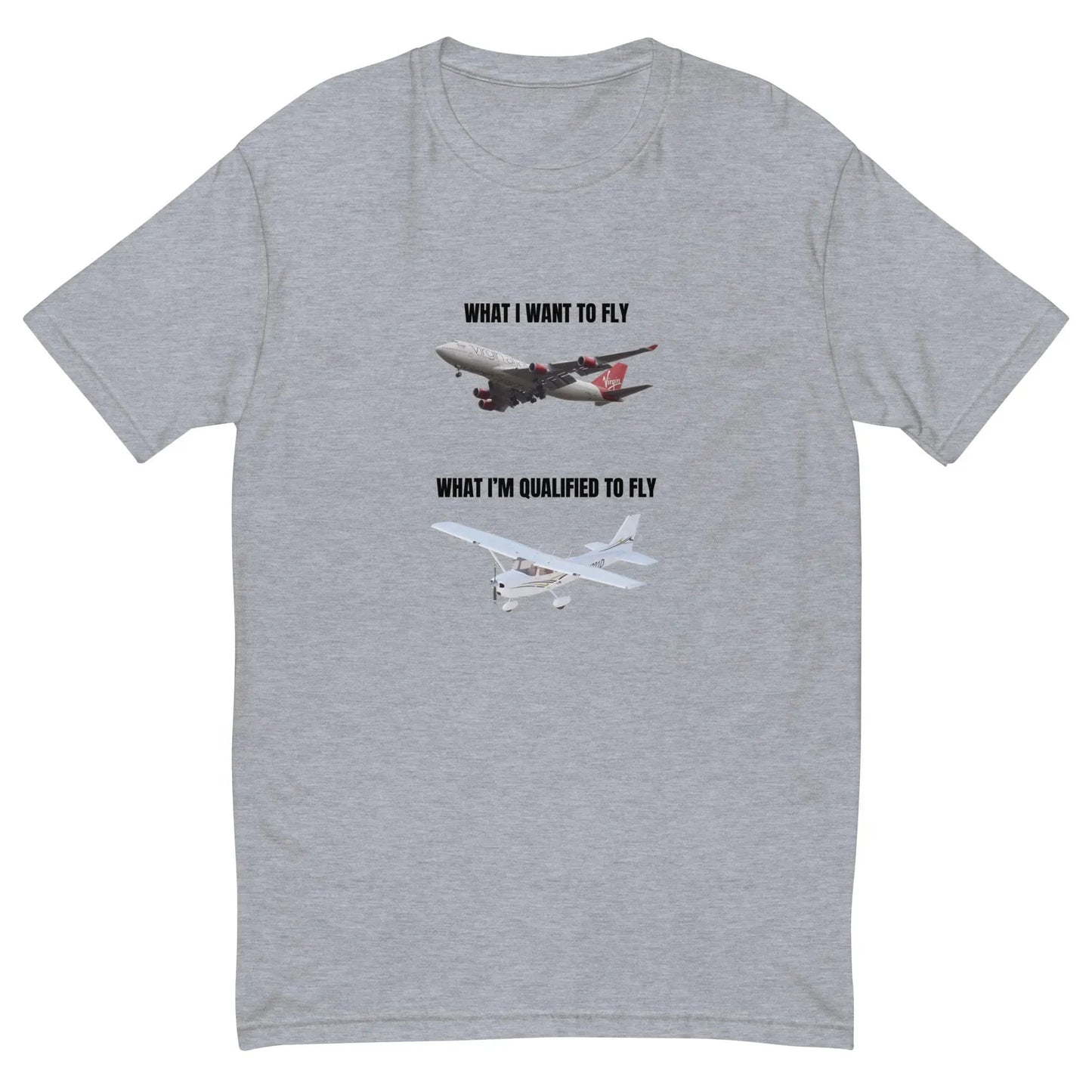 Pilot Short Sleeve T-shirt Boeing 747 Cessna 150 152 SEP single engine multi commercial funny comedy humour dream present