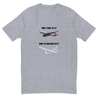 Pilot Short Sleeve T-shirt Boeing 747 Cessna 150 152 SEP single engine multi commercial funny comedy humour dream present