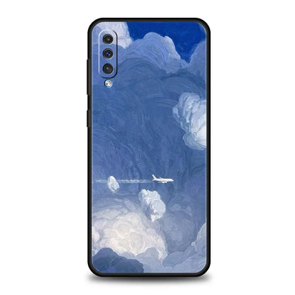 Phone Case For Samsung A56 A36 A26 A54 A52 A24 A14 A50 A70 A40 A06 A12 A22 A34 A42 A32 5G A04s A16 Cover Aircraft Plane Airplane