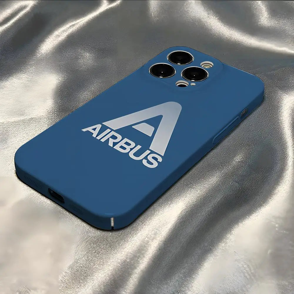 Airbus Logo Phone Case For Iphone 16 Pro Max 15 Pro 13 14 12 11 8 7 Plus X XR XS Max All Inclusive Cover