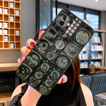 Aviation Helicopter Cockpit Instrument Case For Samsung Galaxy A05 A16 A56 A36 A26 A54 A34 A14 A52 A32 A13 A33 A53 A15 A35 A55