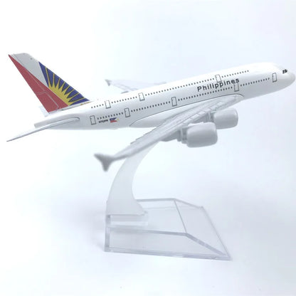 16CM A380 Series airplane kit Alloy Metal Diecast Airplanes Toy Airbus 380 plane model for Collection Gift