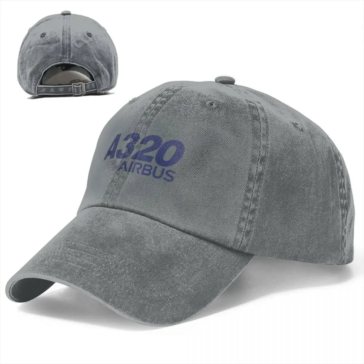 Airbus A320 Logo Baseball Caps Fashion Denim Fabric Hats Outdoor Adjustable Casquette Streetwear Baseball Cowboy Hat for Unisex