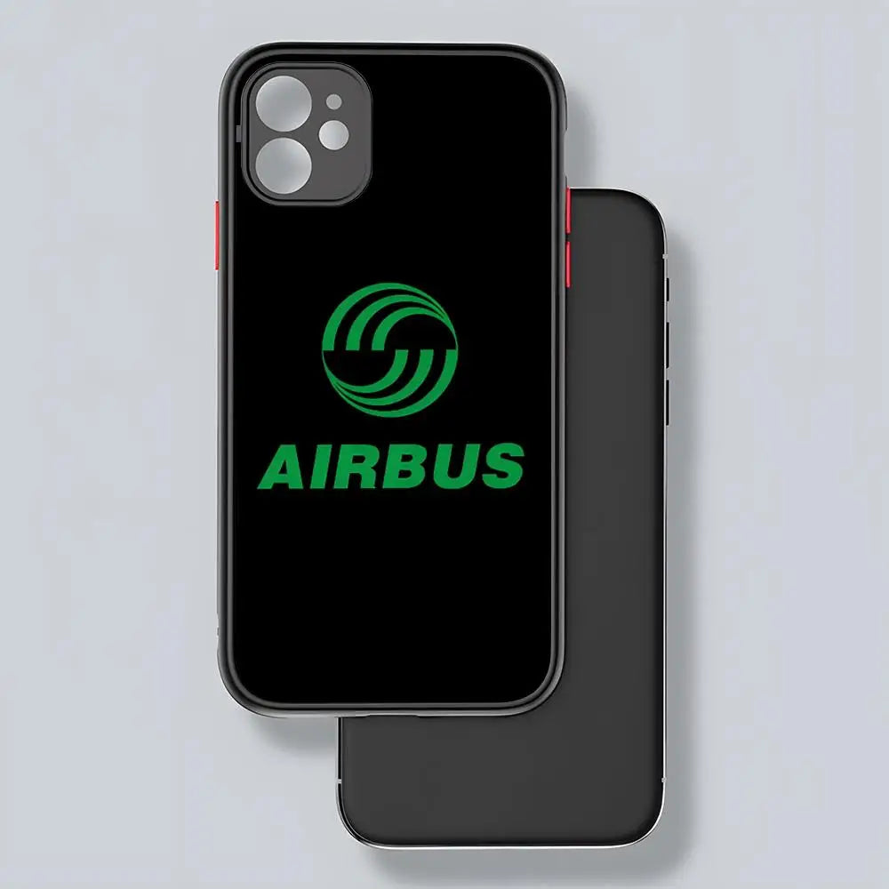 Airbus Logo Phone Case Matte Transparent Back For IPhone 16 15 14 13 12 11 Pro Max X XR XS Plus Cover