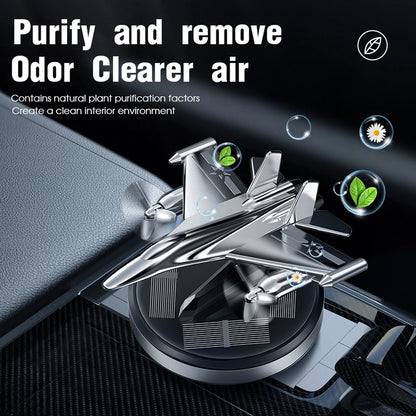 Car Air Freshener Solar Propeller Fighter Aromatherapy Car Interior Decoration Accessories Car Rotating Aromatherapy Perfume