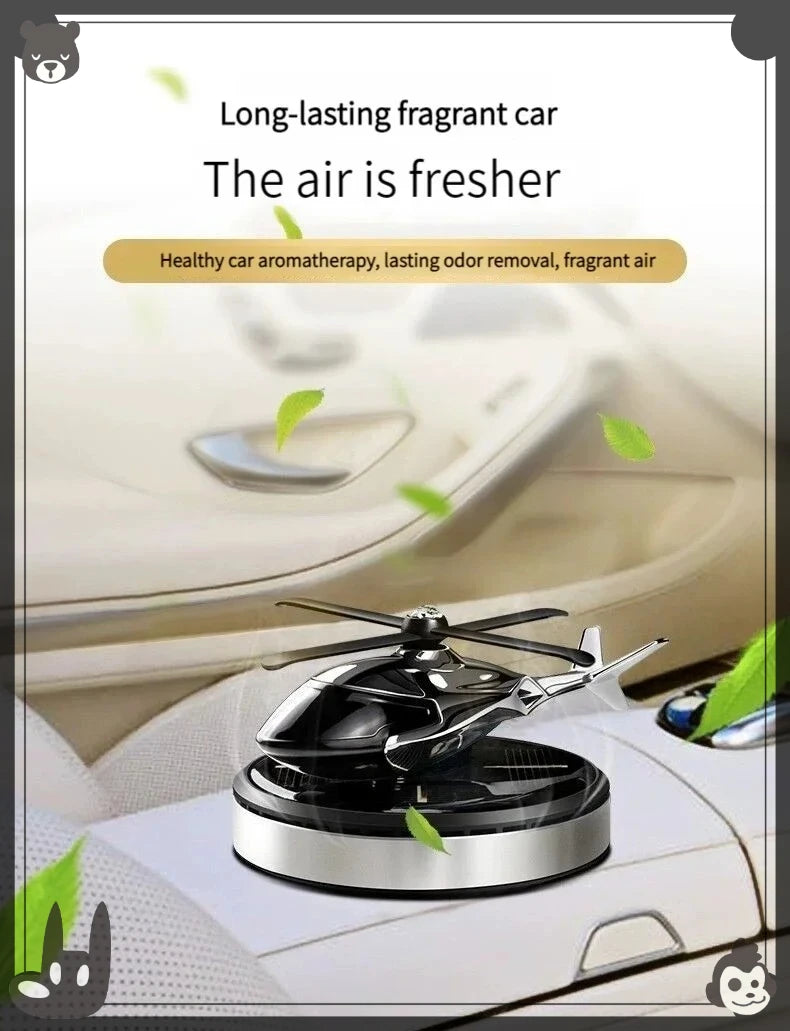 Helicopter Styling Solar Car air freshenerDecorative Aromatherapy Car interior accessories Propeller rotary perfume diffuser