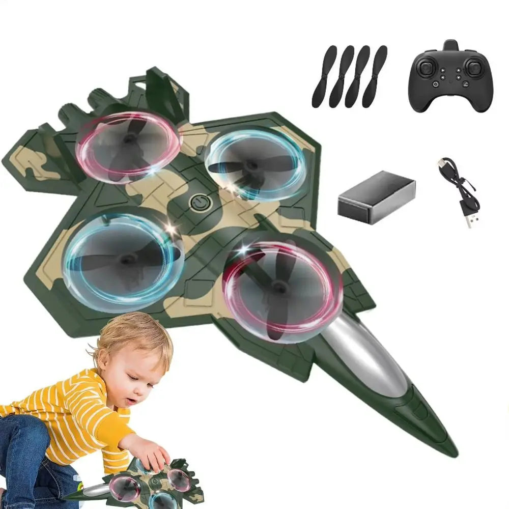 EPP Foam Remote Control Foam Fighter RC Drones Rechargeable Glider Flying Helicopter Toy Portable with Light RC Hobby Jet Plane