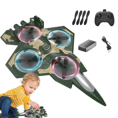 EPP Foam Remote Control Foam Fighter RC Drones Rechargeable Glider Flying Helicopter Toy Portable with Light RC Hobby Jet Plane