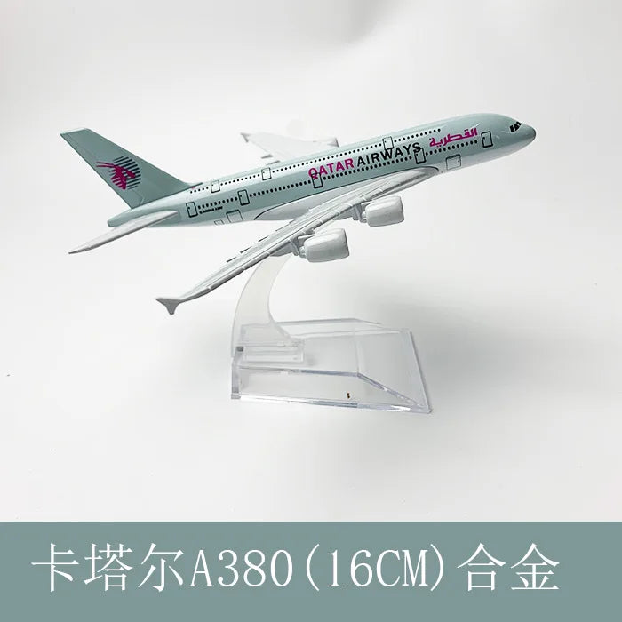 16CM A380 Series airplane kit Alloy Metal Diecast Airplanes Toy Airbus 380 plane model for Collection Gift