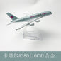 16CM A380 Series airplane kit Alloy Metal Diecast Airplanes Toy Airbus 380 plane model for Collection Gift