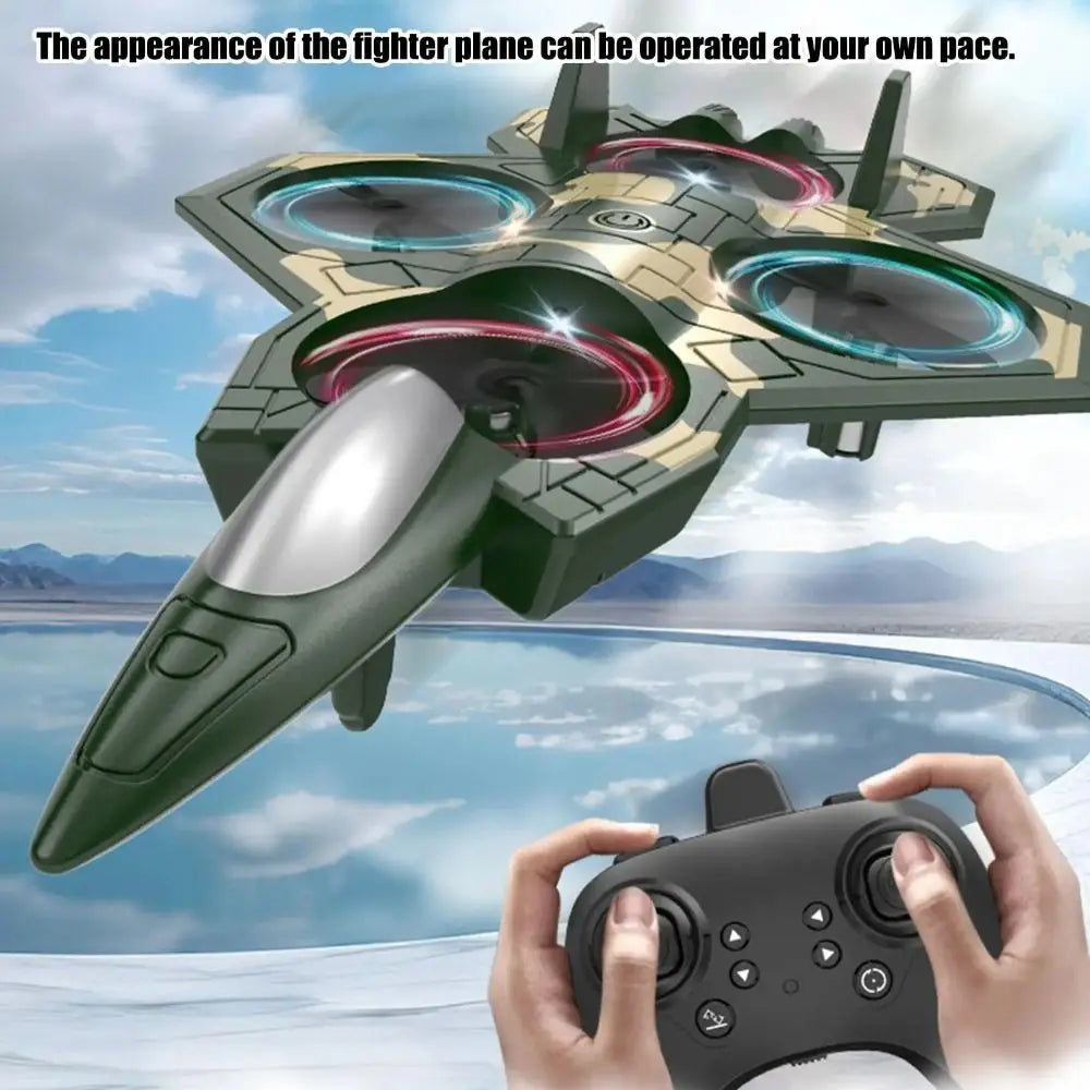 EPP Foam Remote Control Foam Fighter RC Drones Rechargeable Glider Flying Helicopter Toy Portable with Light RC Hobby Jet Plane