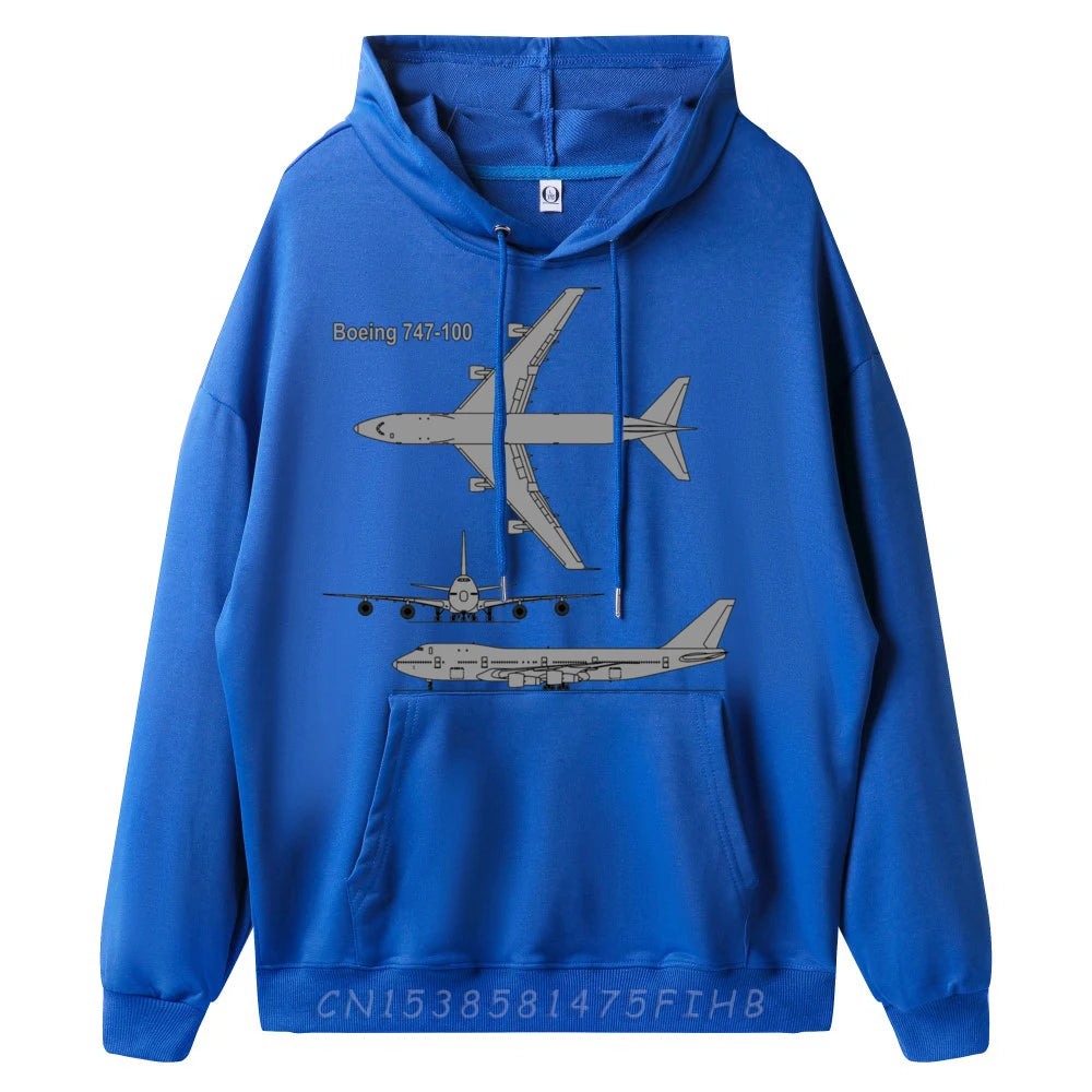 747 Airplane Hand Drawn Graphic Unisex Luxury Hoodies Hoodies Homme Gothic Style New In Hoodies & Sweatshirts Long Sleeve