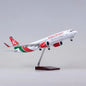 1:85 Scale 47CM Die-Cast Resin B737 Airbus Kenya Airways Airlines 737 Boeing Series Aircraft Model With Lights and Wheels