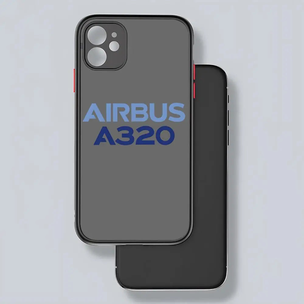 Airbus Logo Phone Case Matte Transparent Back For IPhone 16 15 14 13 12 11 Pro Max X XR XS Plus Cover