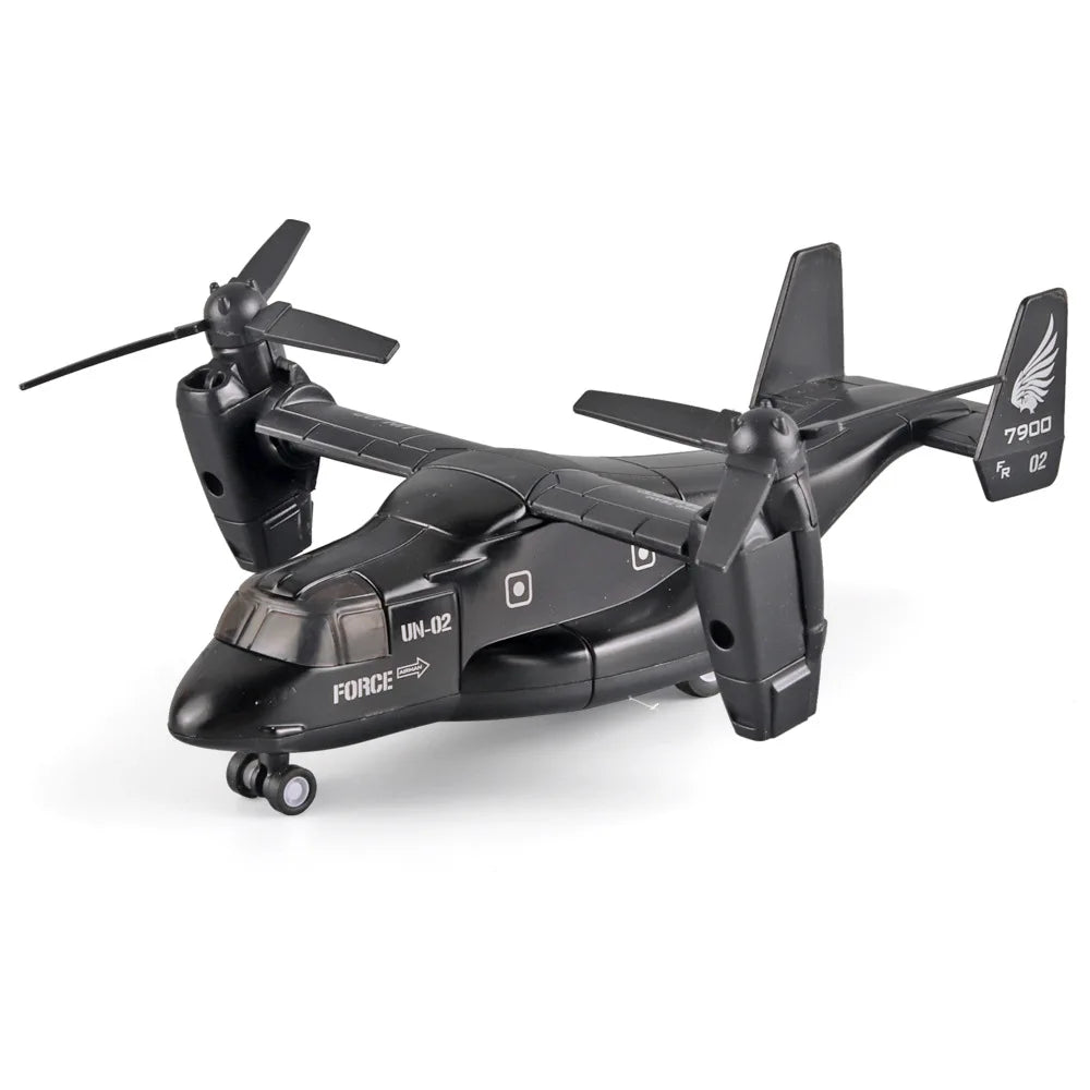 Diecast Alloy Simulated Osprey Transporter Fighter Aircraft Aviation Model Military Transport Aircraft Kid Toy Collect Ornament