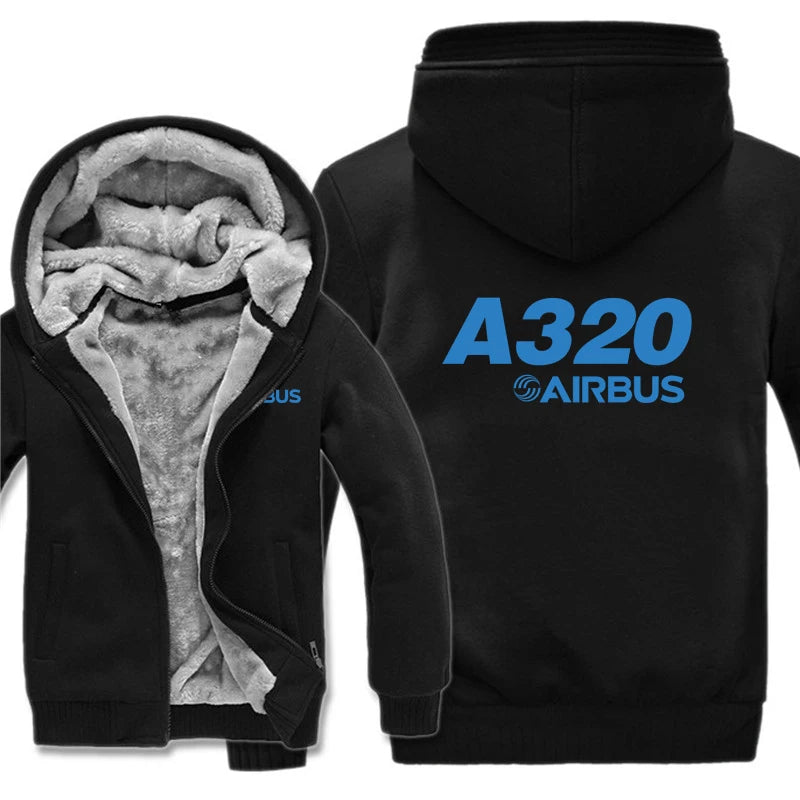 Airbus A320 Hoodies Men Fashion Coat Pullover Fleece Liner Jacket Plane Pilot 320 Airbus Sweatshirts Hoody