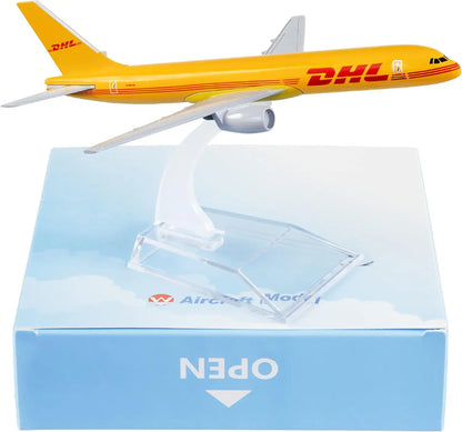 16cm Metal Airplane B757 DHL Cargo Aircraft Model Diecast 1/400 Scale Model Toy Airplane For Boys Collectible Miniature Gifts