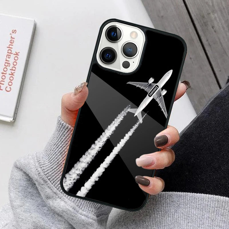 Aircraft Helicopter Airplane Pilot fly Phone Case For iPhone 17 Air 16 15 14 12 Pro Max Plus Magsafe Magnetic Wireless Cover