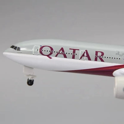 20cm Alloy Metal AIR QATAR Airways Boeing 777 B777 Airplane Model Diecast Air Plane Model Aircraft Wheels Landing Gears Aircraft