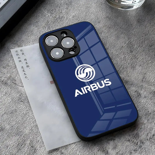 Airbus Logo Phone Case For IPhone 17 14 Pro Max 15 Pro 12 11 13 Mini X XR XS 16e Plus SE Glass Cover