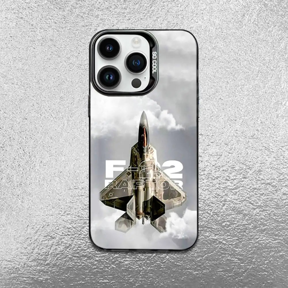 Fighter Plane Poster F-22 raptor Phone Case For iPhone