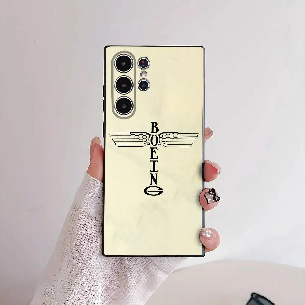Cool The B_Boeing Design Phone Case for Samsung Galaxy S25 S24 S23 S22 S21 S20 Ultra Plus Shockproof Frosted Soft Cover Funda
