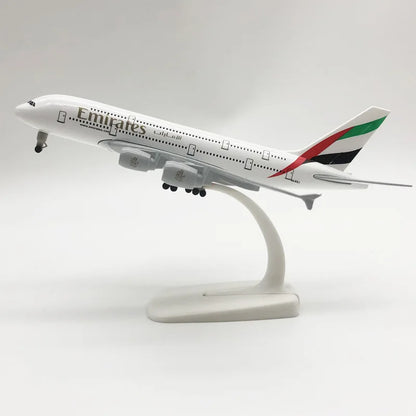Airplane Airbus A380 20CM Alloy Aircraft Model Emirates Airbus A380 Resin Airplane Model Gift Toy plane For Children